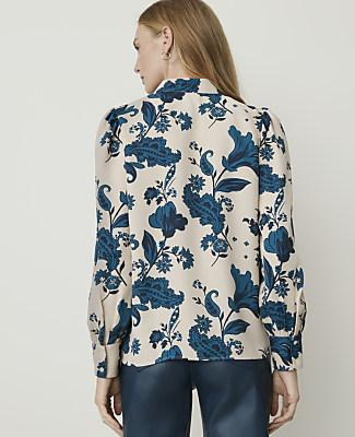 Paisley Shirred Blouse