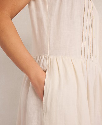 Haven Well Within Linen Pintuck Midi Dress