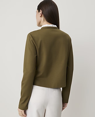 Ruffle Collar Knit Jacket