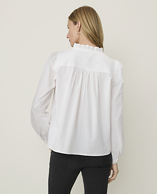 Weekend Ruffle Collar Top