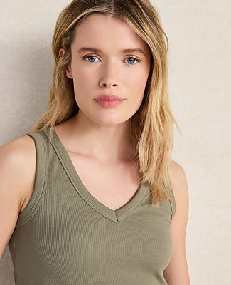 Haven Well Within Organic Cotton Rib Knit V-Neck Tank