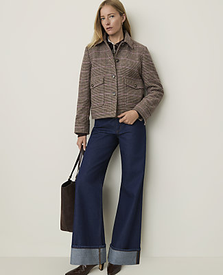 Petite Weekend Plaid Barn Jacket