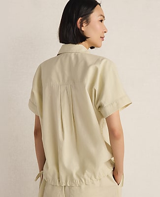 Haven Well Within Organic Cotton Linen Button-Down Top