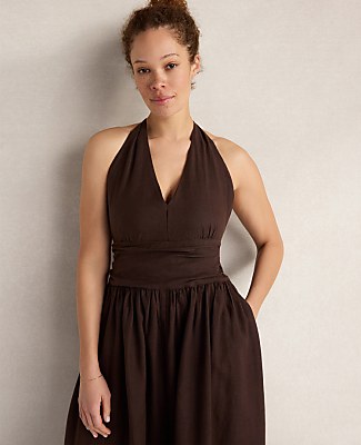 Haven Well Within Linen Halter Maxi Dress