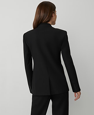 The Petite Collarless Blazer in Seasonless Stretch