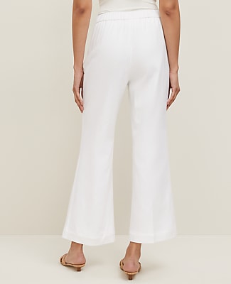 The Flare Ankle Pant in Linen Blend