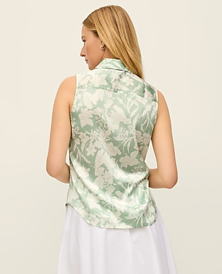 Floral Sleeveless Essential Shirt