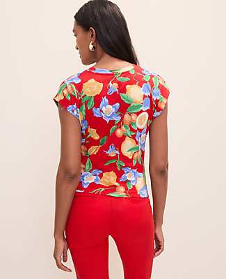 Floral Tie Waist Tee