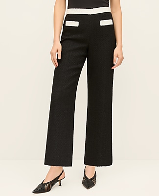 The Petite Grace Straight Pant in Tweed