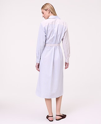 Petite Weekend Striped Midi Shirtdress