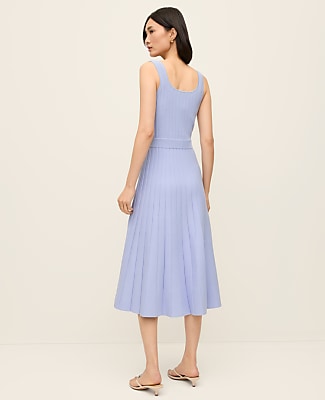 Petite Button Ribbed Sweater Dress