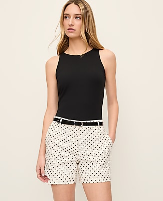 The Petite Mid Short in Polka Dot