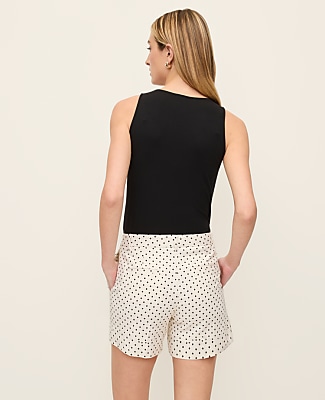 The Petite Mid Short in Polka Dot