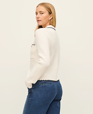 Petite Ribbed Sweater Jacket