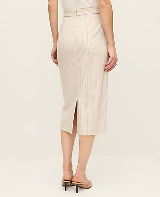 The Petite Clean Pencil Skirt in Pinstripe