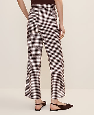 The Gingham Side Zip Flare Pant