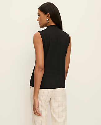 Pintucked Sleeveless Shirt