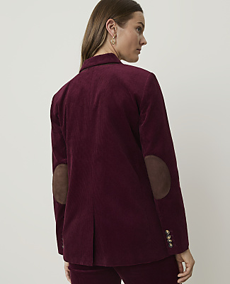 The Petite Longline Blazer in Corduroy