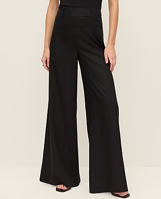 The Petite Statement Palazzo Pant in Linen Blend