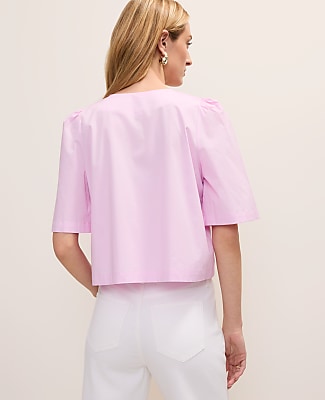 Tie Front Short Sleeve Blouse