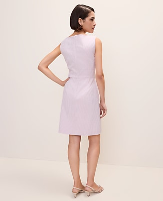 The Boatneck Dress in Seersucker
