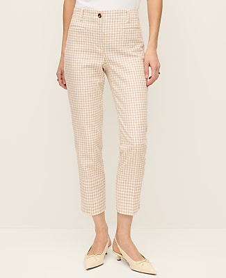 The Tall Cotton Crop Pant in Gingham