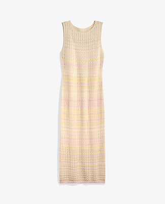 Petite Ombré Crochet Sweater Dress