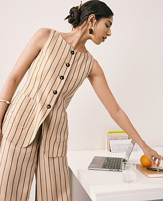 The Striped Long Vest