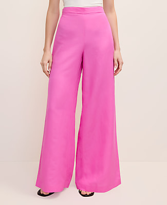 The Petite Statement Palazzo Pant in Linen Blend