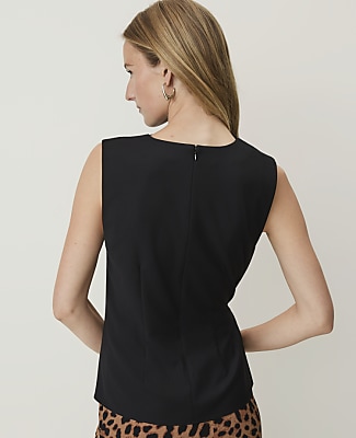 Cowl Neck Tie Waist Top