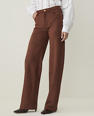 Weekend Faux Suede Straight Pant