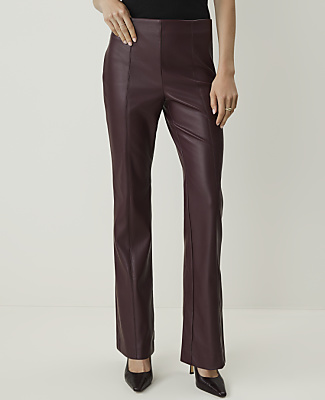 The Petite Modern Trouser in Faux Leather