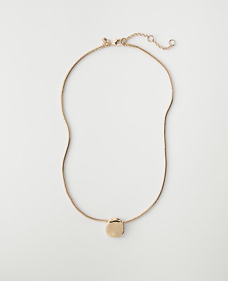 Ann Taylor Metal Disc Pendant Necklace
