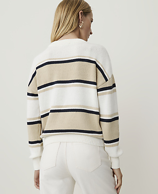 Weekend Striped Crew Neck Sweater