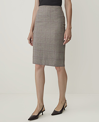 The Plaid Tailored Pencil Skirt