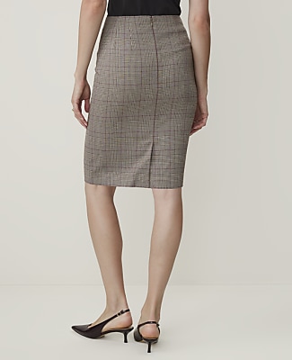 The Plaid Tailored Pencil Skirt