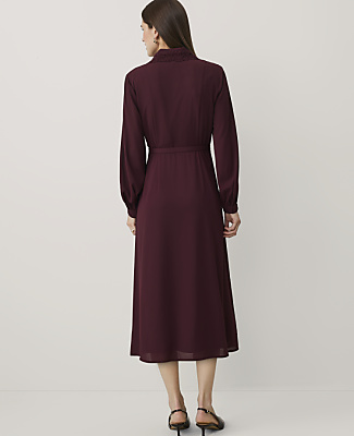 Petite Lace Trim Midi Shirtdress