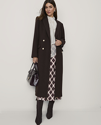 Petite Fitted Double Breasted Peacoat