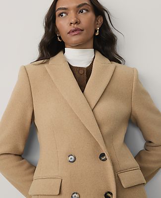 Fitted Double Breasted Peacoat