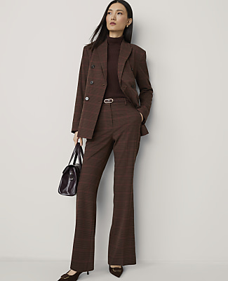 Plaid Fitted Long Blazer