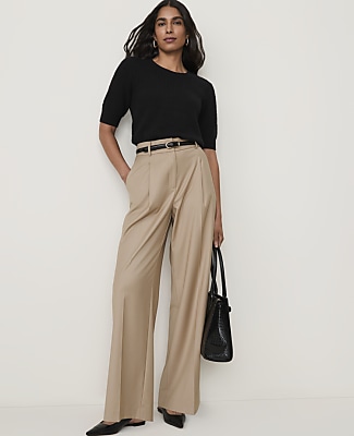 Ann Taylor The Petite Pleated Wide-leg Pant