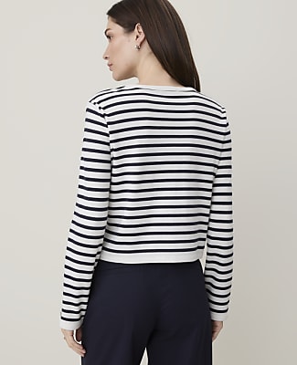 Weekend Striped Knit Cardigan