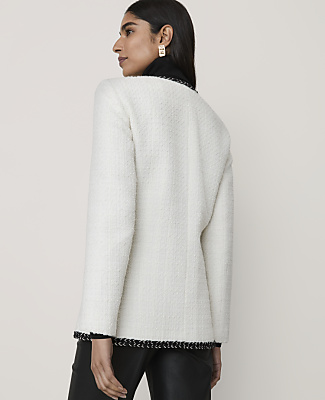 The Long Crew Neck Jacket in Tweed