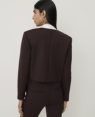 The Petite Crew Neck Jacket in Ponte