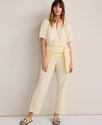 Haven Well Within Organic Cotton Twill Split Neck Top