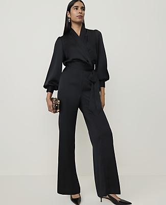The Petite Side Zip Pant in Satin