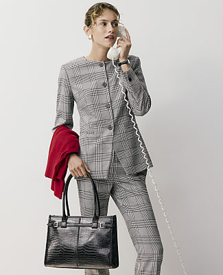 Croco Belted Tote