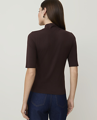 Petite Mock Neck Top