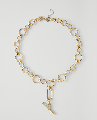 Ann Taylor Lariat Drop Necklace In Gold
