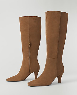 Suede Skinny Heel Tall Boot